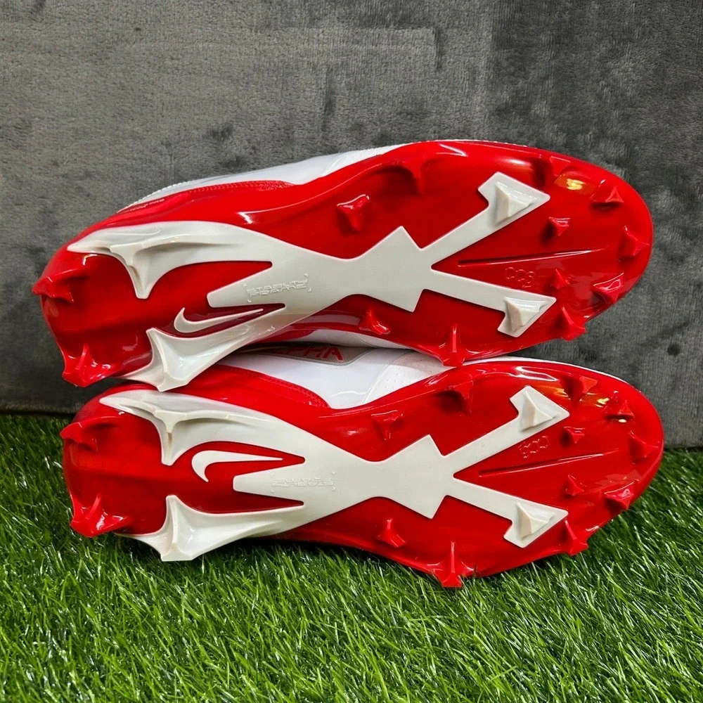 Nike Alpha Menace 4 Pro Football Cleats Mens Size 10 White Red Agility Power